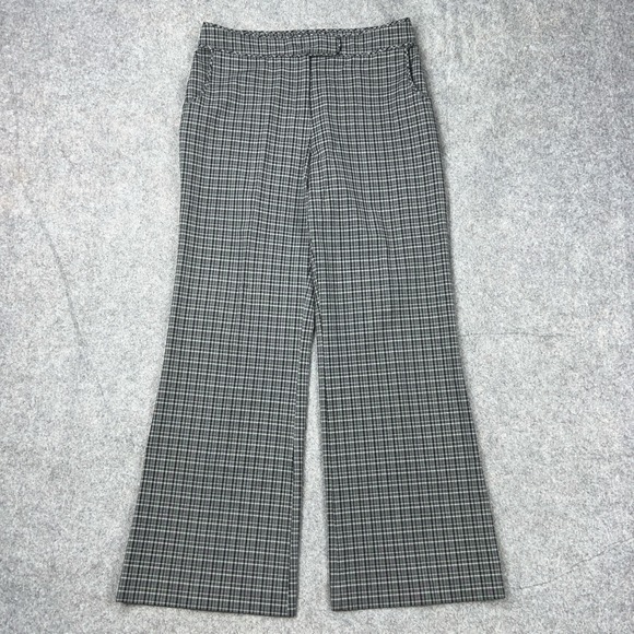 Anthropologie Pants - Isabella Bird Pants Womens 14 Gray Plaid Wide Leg Dress Trousers Anthropologie